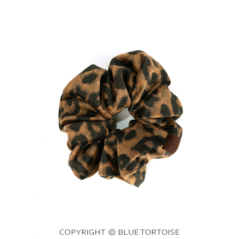 C.C Leopard Velvet Scrunchies