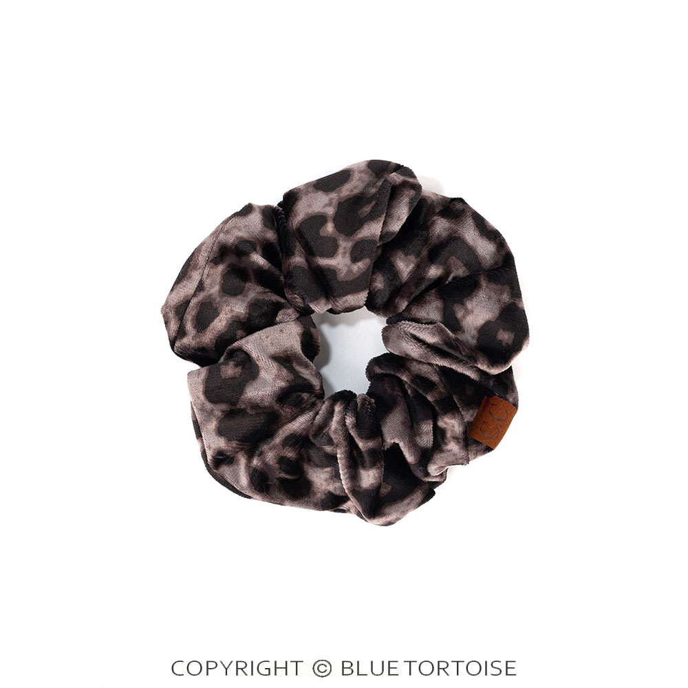 C.C Leopard Velvet Scrunchies