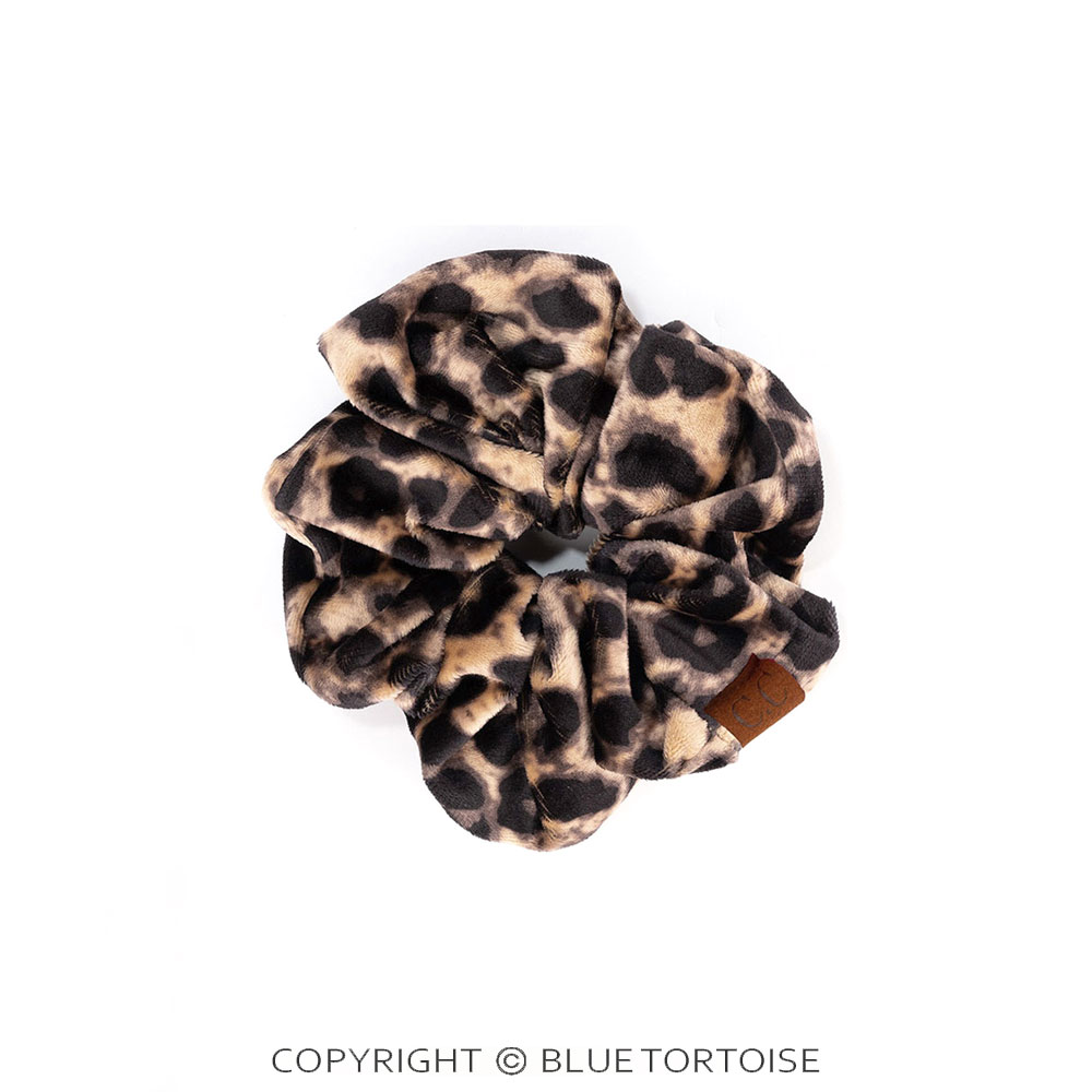 C.C Leopard Velvet Scrunchies