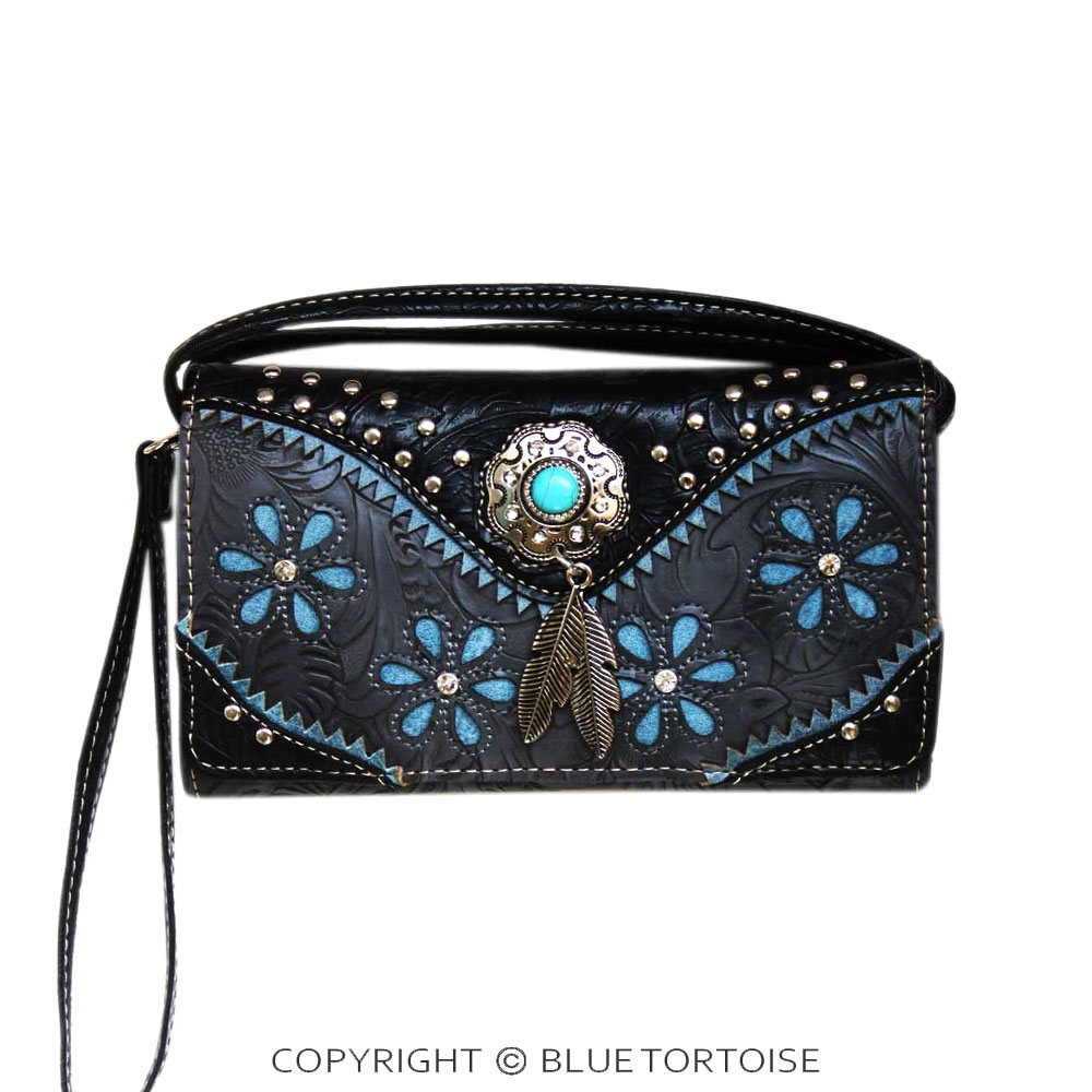 Western Turquoise Accent Wallet