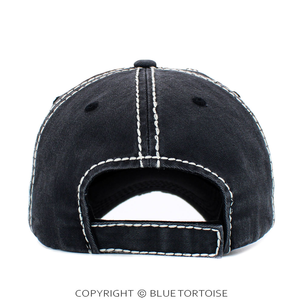 "With God, All Things Are Possible" Washed Vintage Ballcap - Image 3