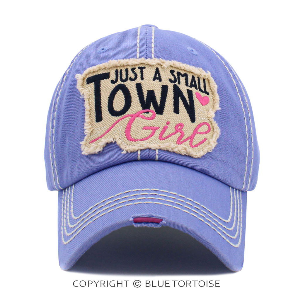 "Just A Small Town Girl" Washed Vintage Ball Cap