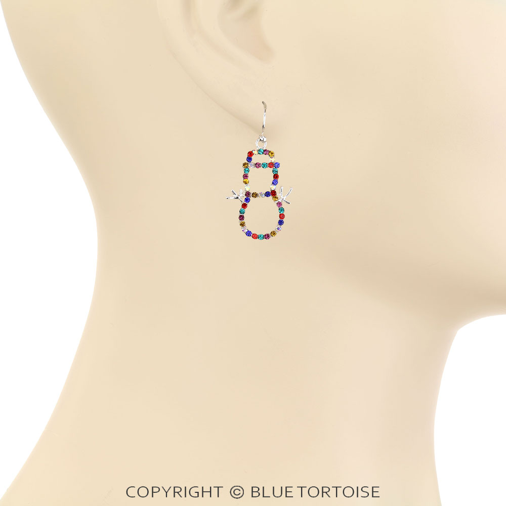 Christmas Snowman Dangle Earrings - Image 2