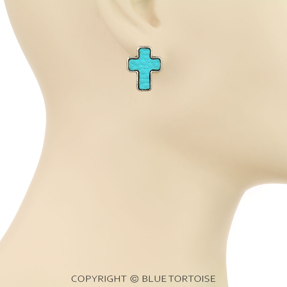 3 Pair Western Cross Earring Set - Image 2