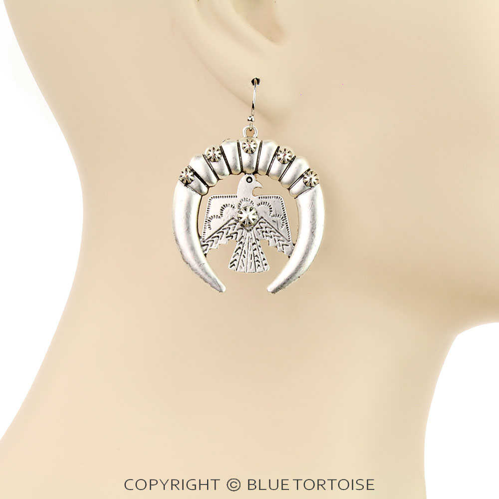 1.5" Long, Thunderbird Earrings - Image 2
