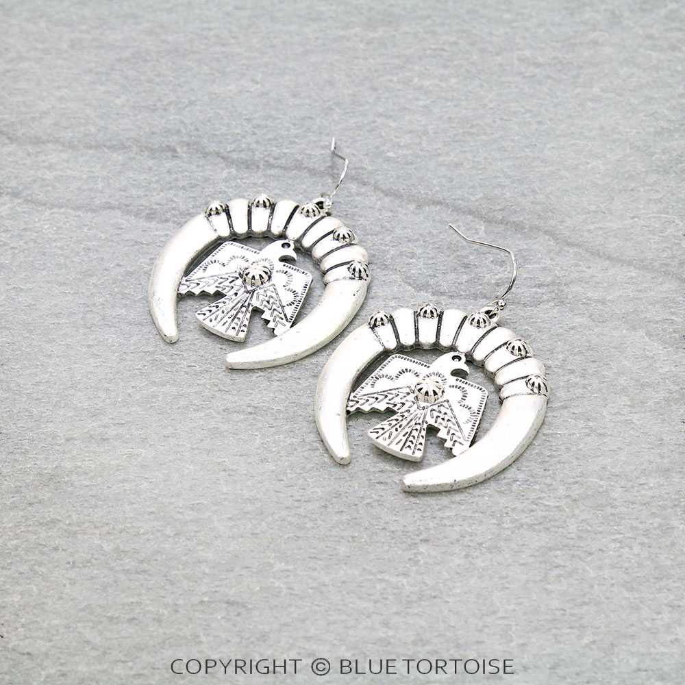 1.5" Long, Thunderbird Earrings