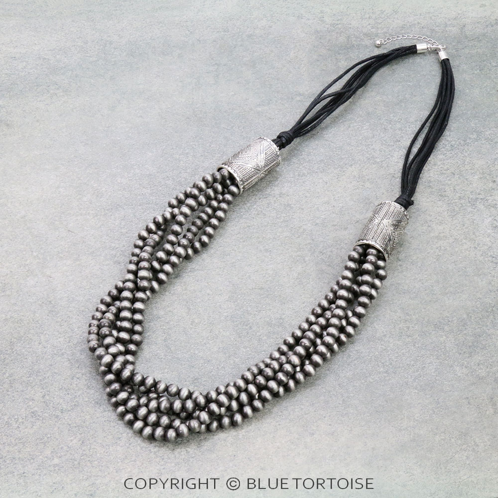 Western Multi Strand Navajo Style Pearl Necklace