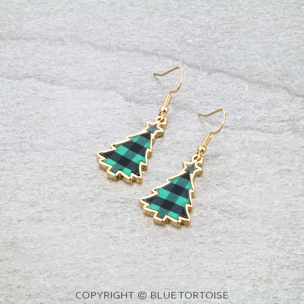Christmas Tree Bubble Dangle Earrings