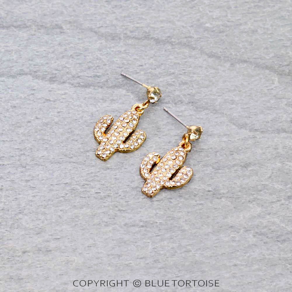 Western Cactus Stud Earrings