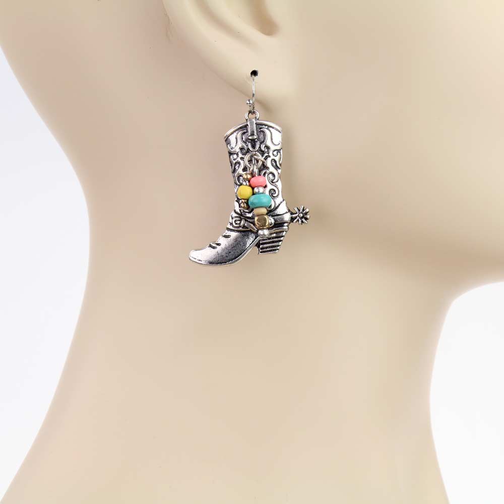 Western Boots Dangle Earrings - Image 2