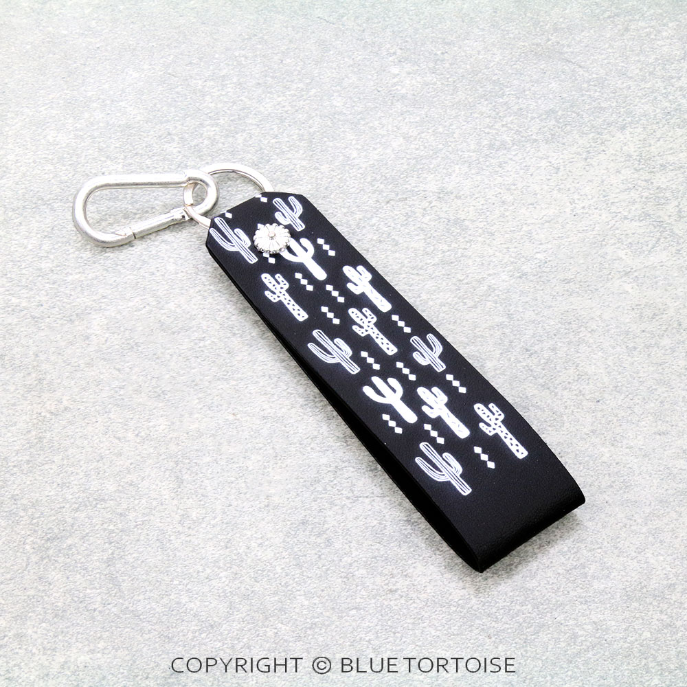 6.75" PU Leather Cactus Keychain