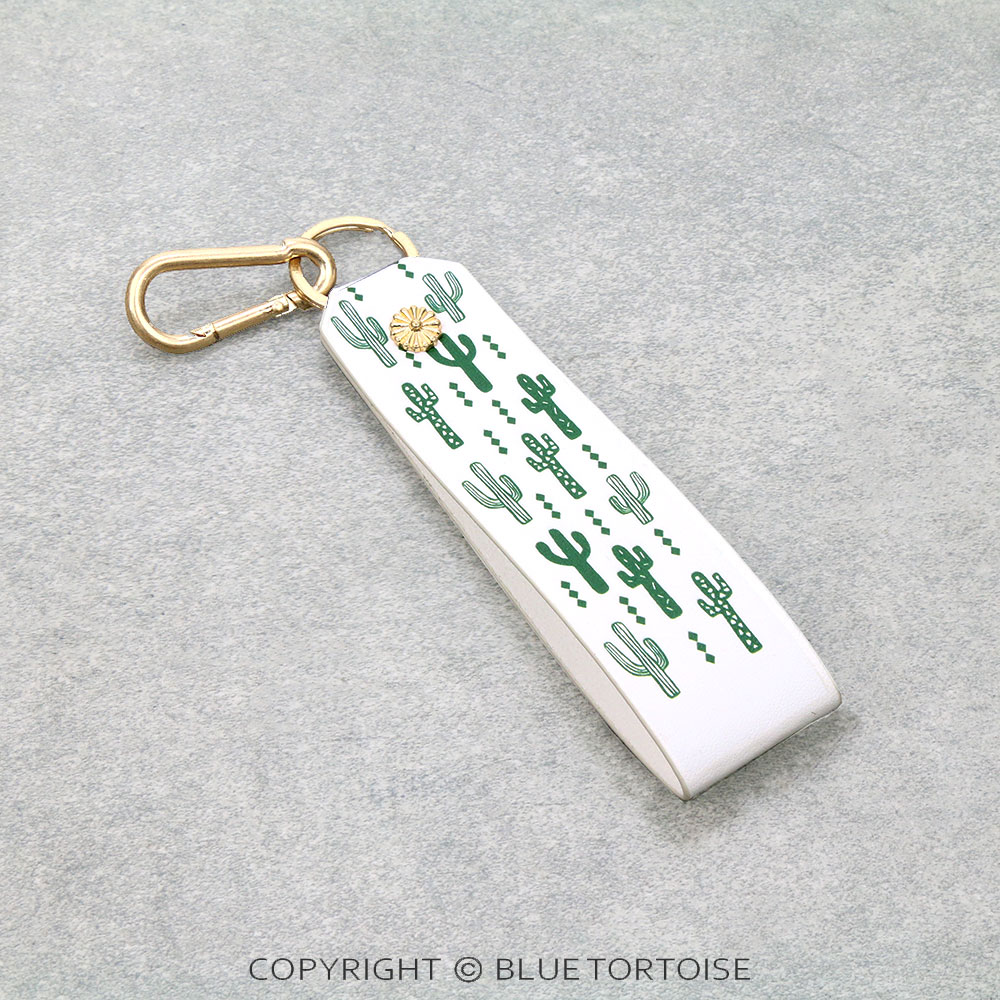 6.75" PU Leather Cactus Keychain