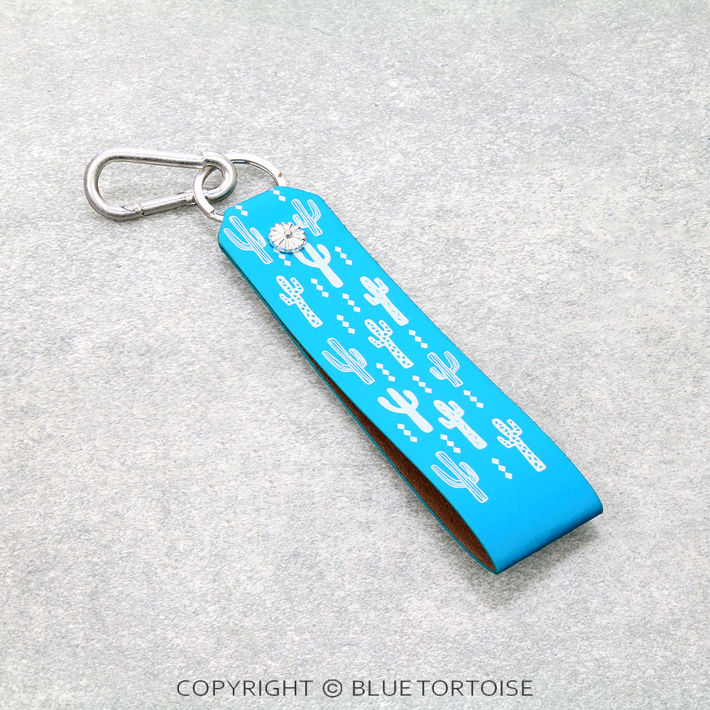 6.75" PU Leather Cactus Keychain