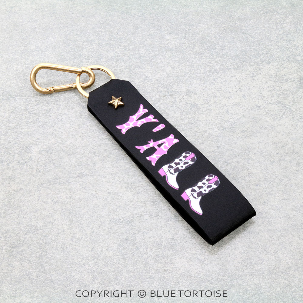 6.75" PU Leather "Y'ALL" Keychain