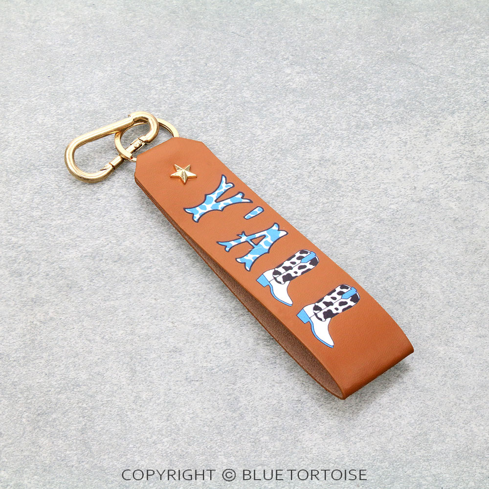 6.75" PU Leather "Y'ALL" Keychain