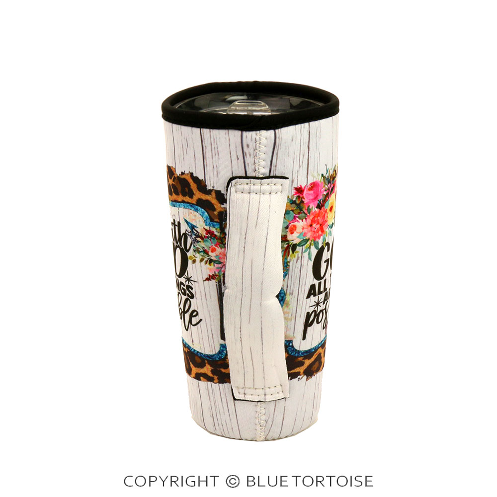 "With God, All Things Are Possible" Tumbler Drink Sleeve/Cooler - Image 2