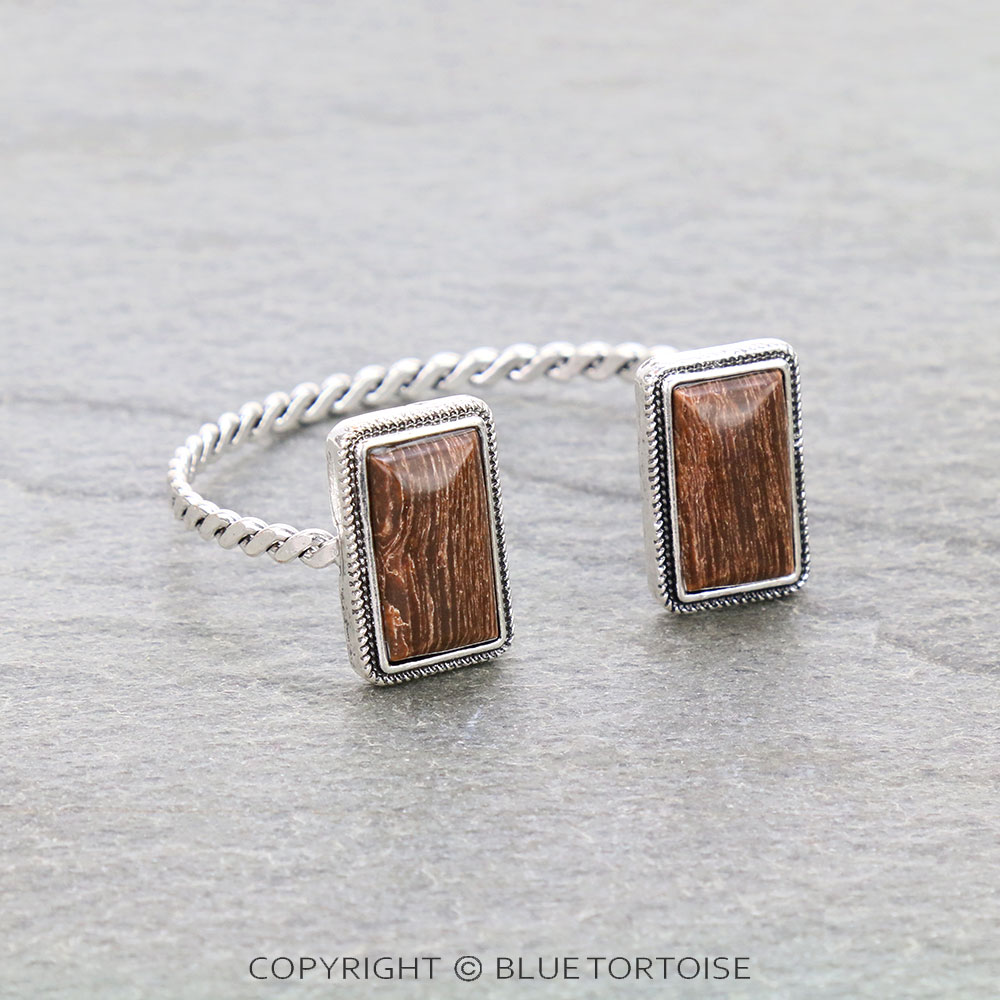 Western Hand Craft Stone Cuff Bracelet - Image 2