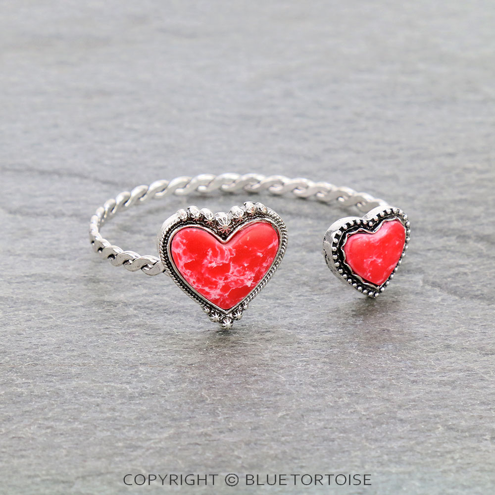Western Hand Craft Stone Cuff Bracelet - Image 2