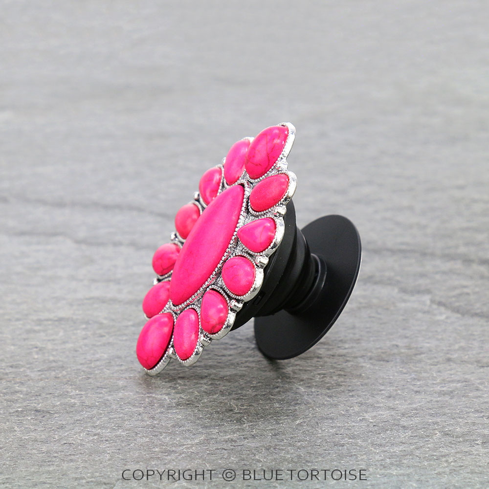 Western Concho Stone Phone Grip and Stand - Image 2