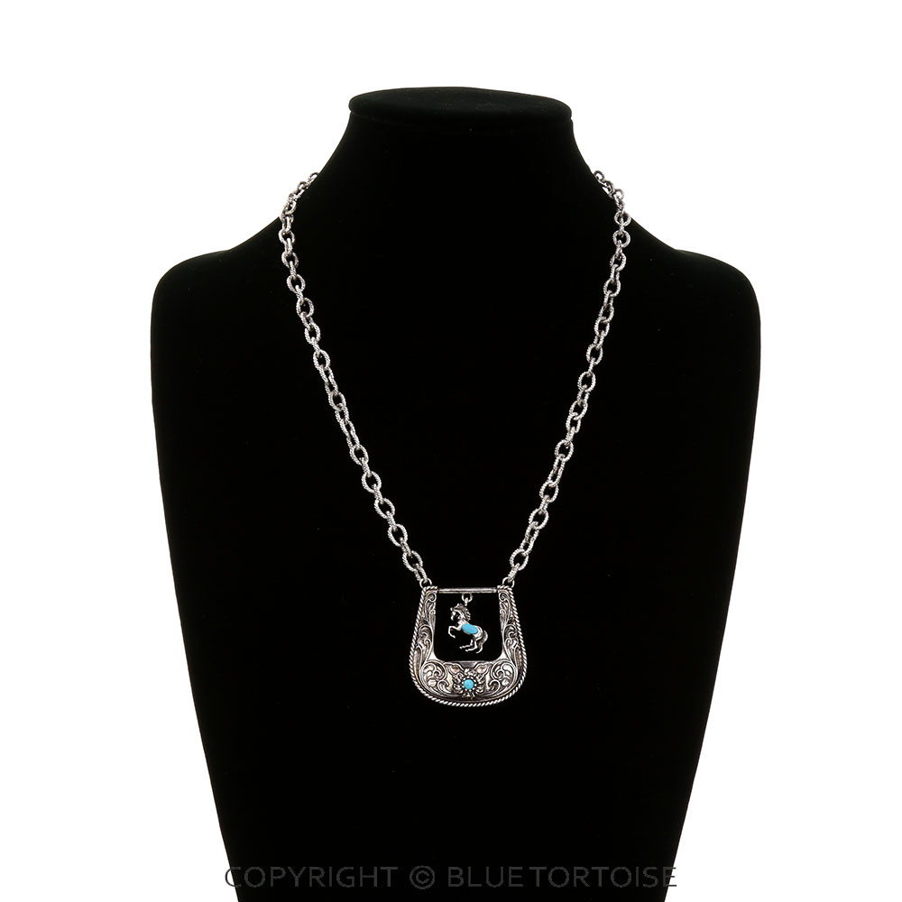 Western Horse Buckle Necklace - Image 2