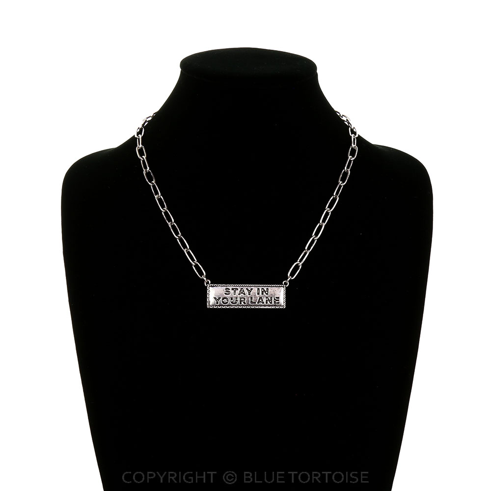 STAY IN YOUR LANE Bar Necklace - Image 2