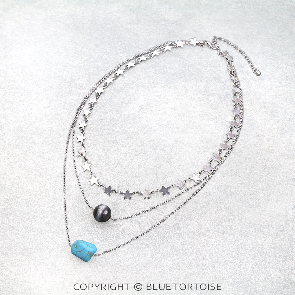 Western Star 3 Layered Necklace