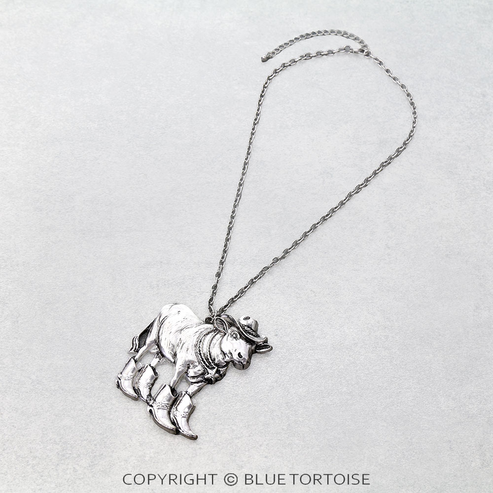 Western Farm Animal Cow Necklace