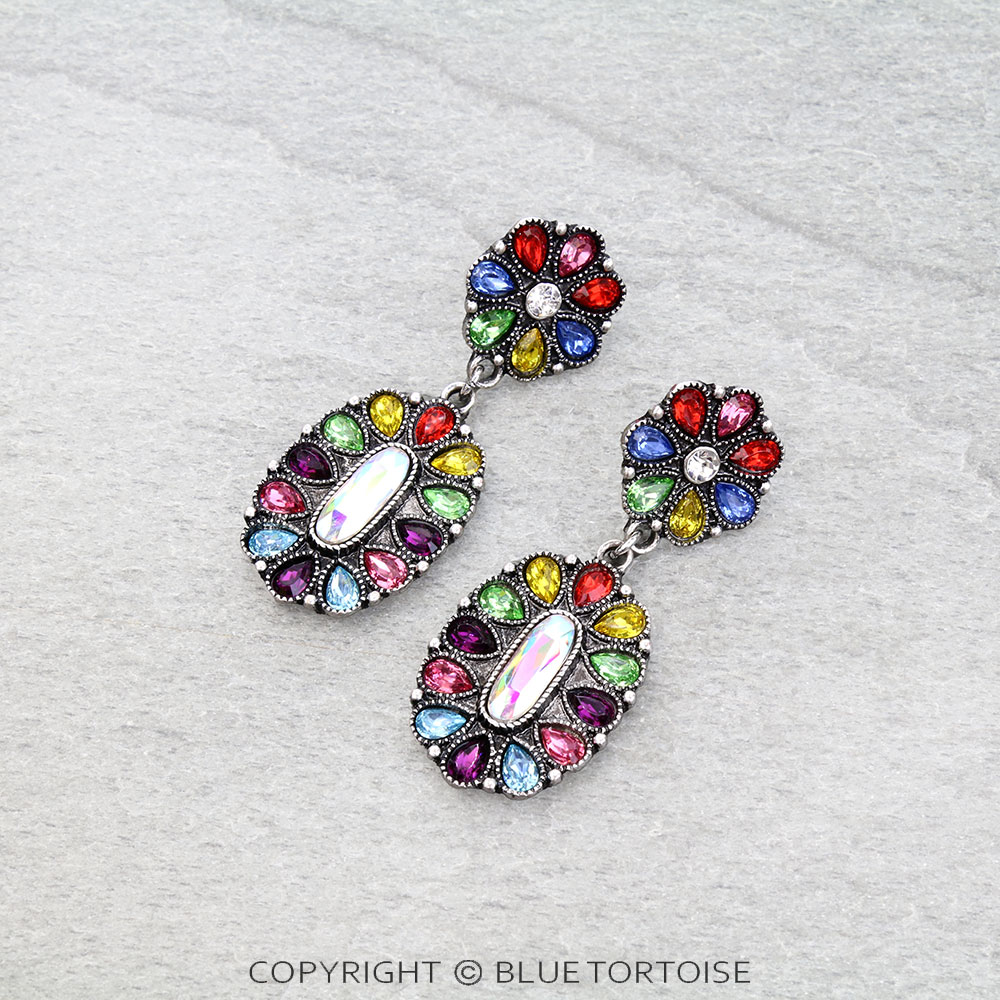 Western Concho Stud Earrings