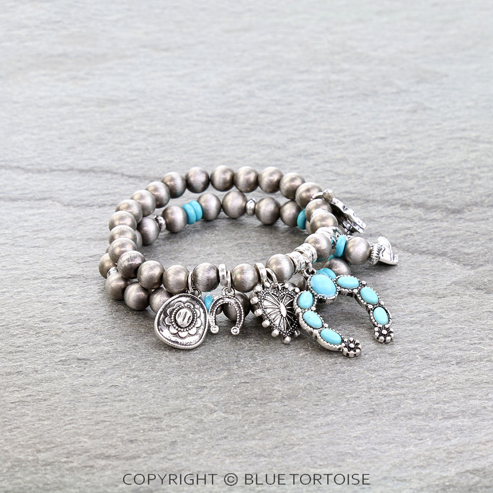 Western Multi Charm Stackable Bracelet - Image 2