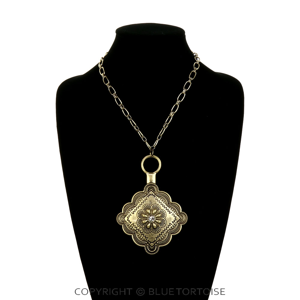 Western Concho Pendant Necklace - Image 2