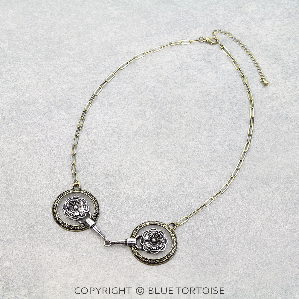 Western Flower Horsebit Necklace