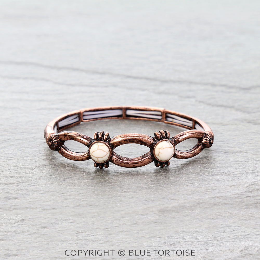 Western TXR Stone Stretch Bracelet