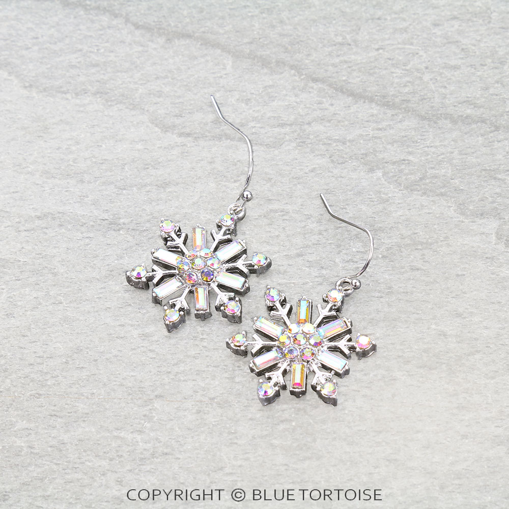 Christmas Snowflake Dangle Earrings