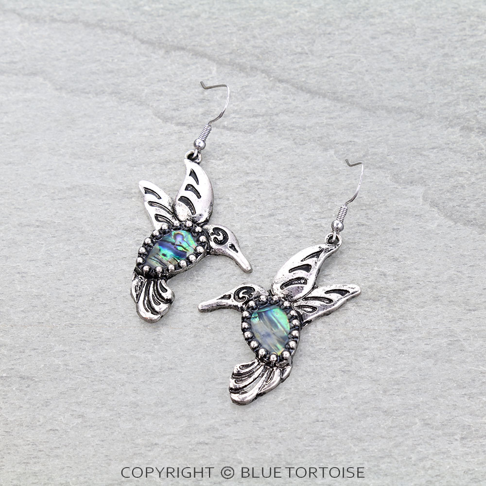 Western Hummingbird Dangle Earrings