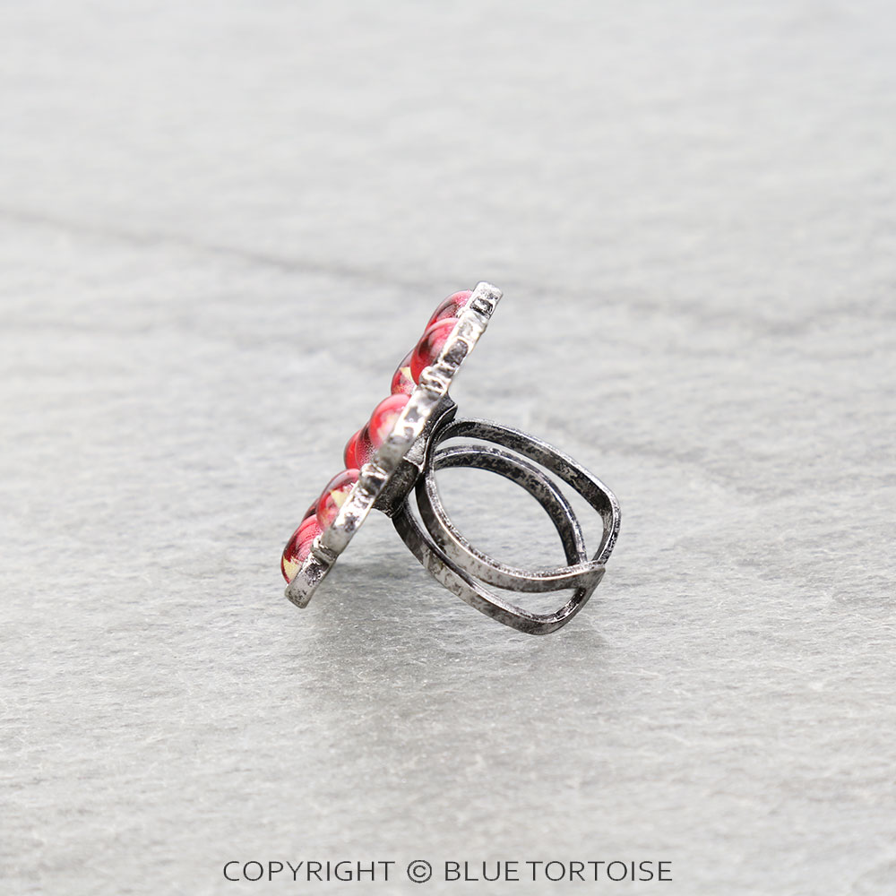 Western Concho Stone Cuff Ring - Image 3