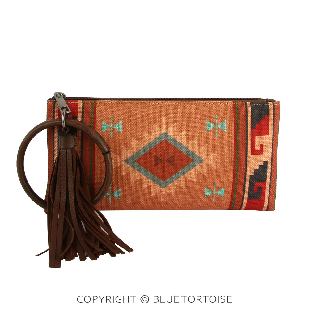 Large Bangle Aztec Tassel Wristlet
