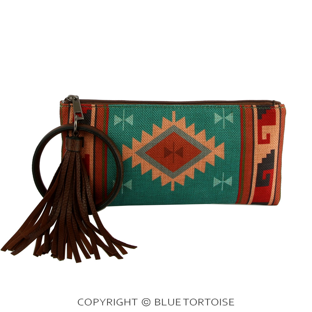 Large Bangle Aztec Tassel Wristlet