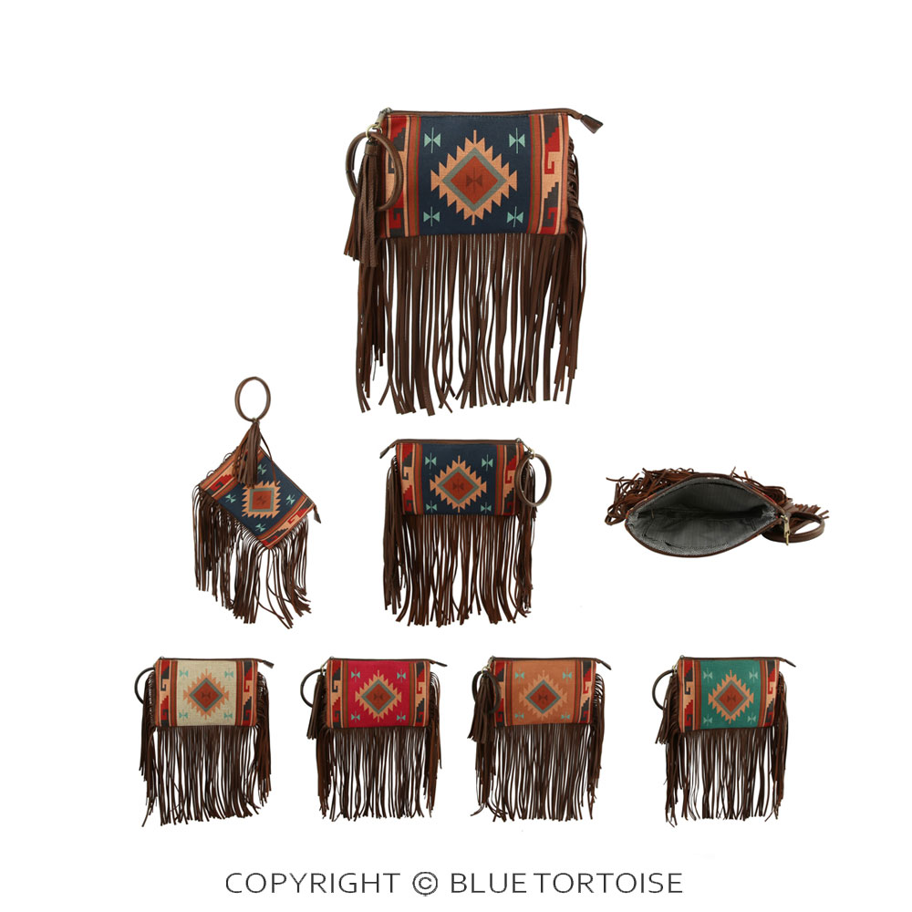 Large Bangle Aztec Fringe Wristlet - Image 4