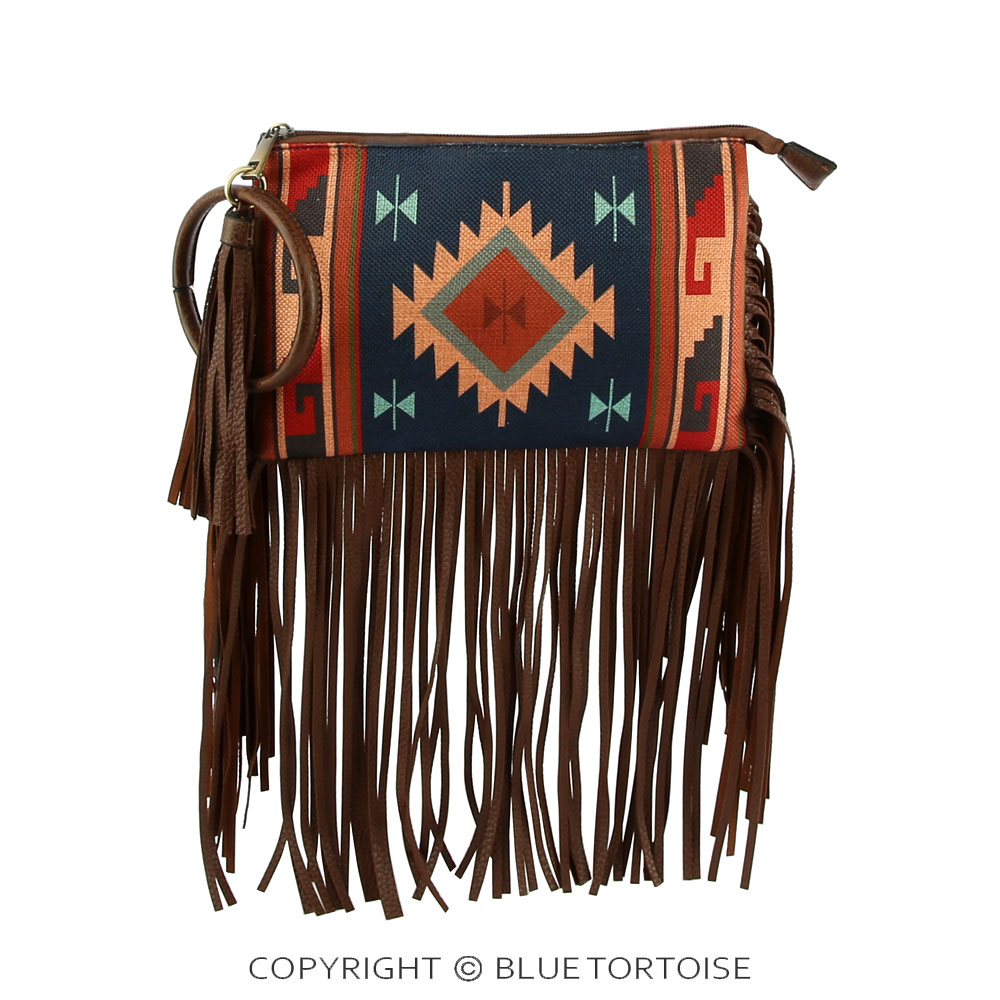 Large Bangle Aztec Fringe Wristlet