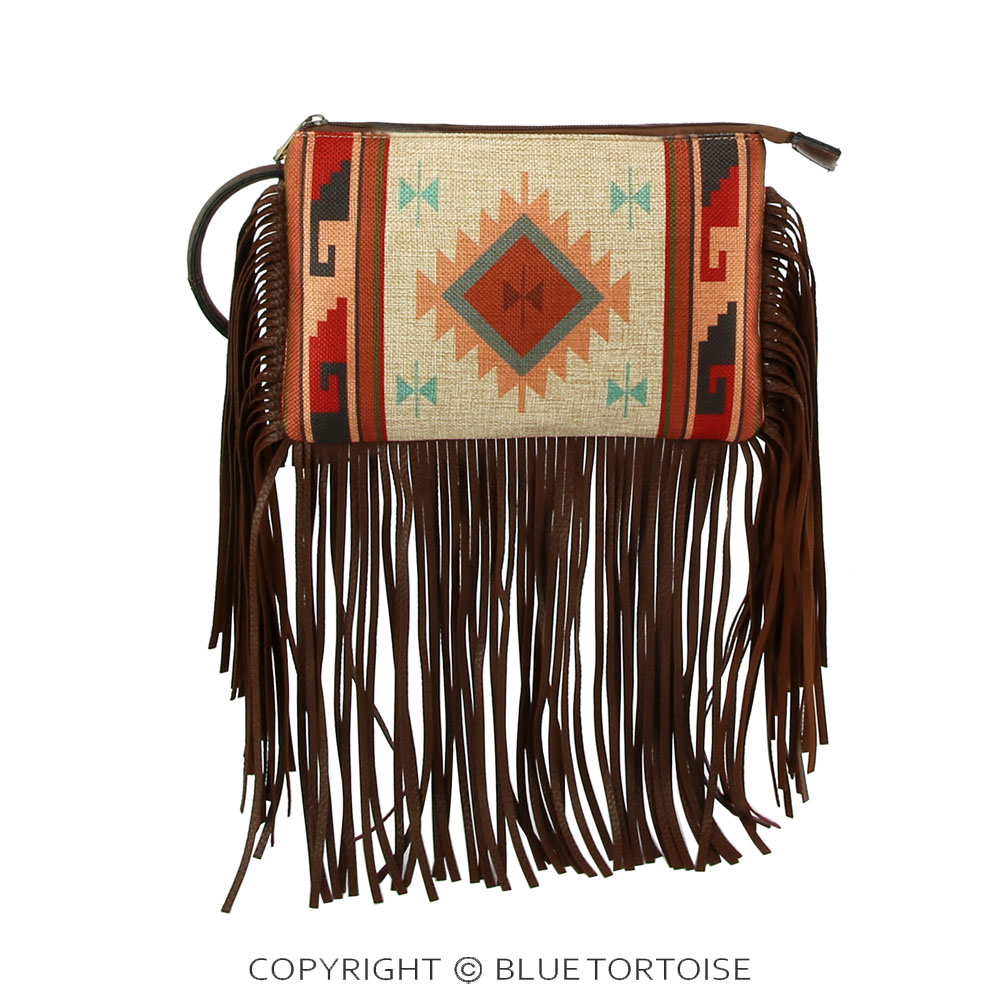Large Bangle Aztec Fringe Wristlet