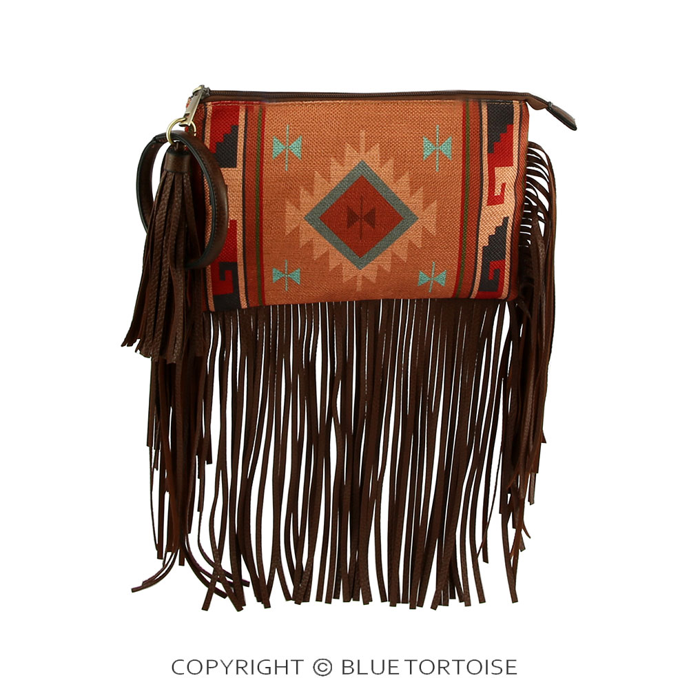 Large Bangle Aztec Fringe Wristlet