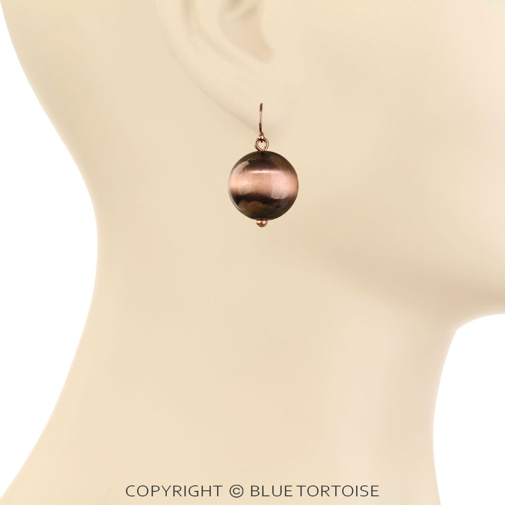 Navajo Style Pearl Dangle Earrings - Image 2