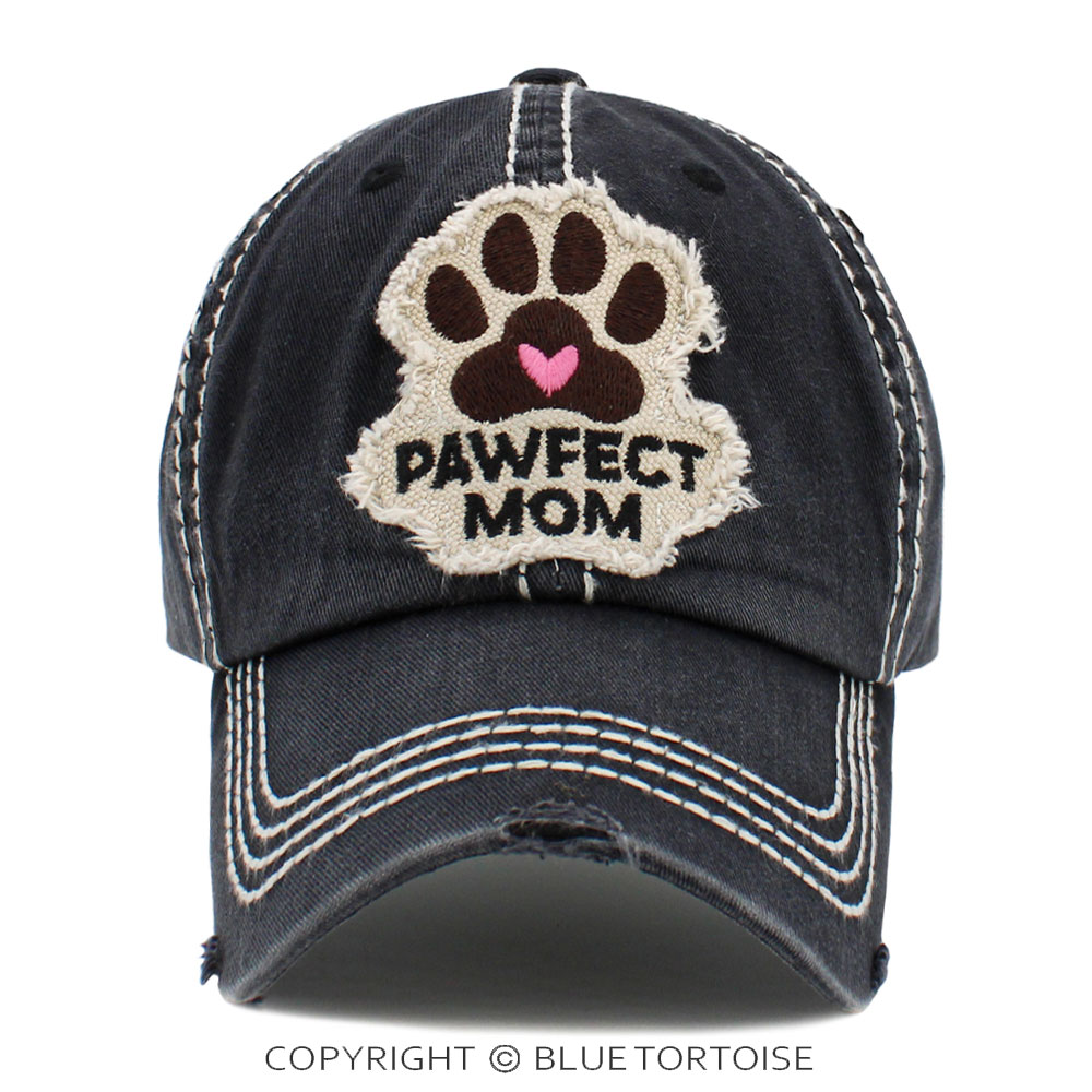 "Pawfect Mom" Washed Vintage Ball Cap