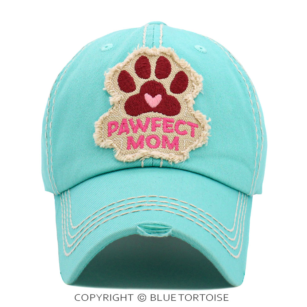 "Pawfect Mom" Washed Vintage Ball Cap