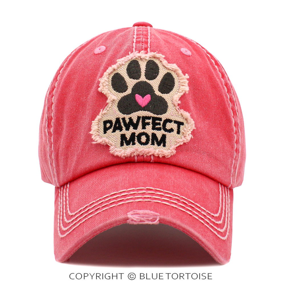 "Pawfect Mom" Washed Vintage Ball Cap