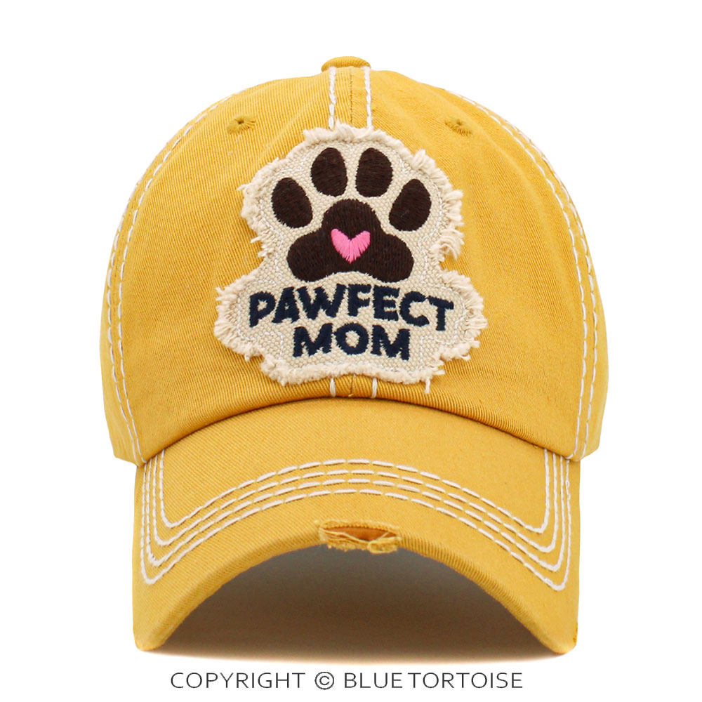 "Pawfect Mom" Washed Vintage Ball Cap