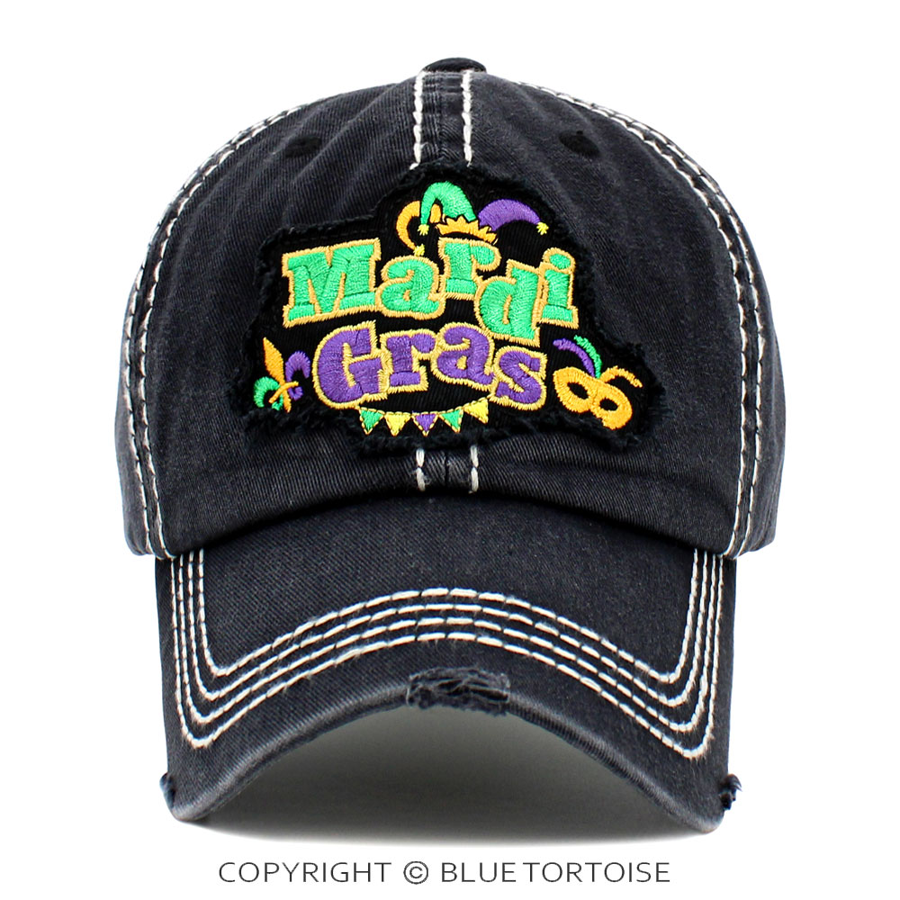 Mardi Gras Washed Vintage Ball Cap
