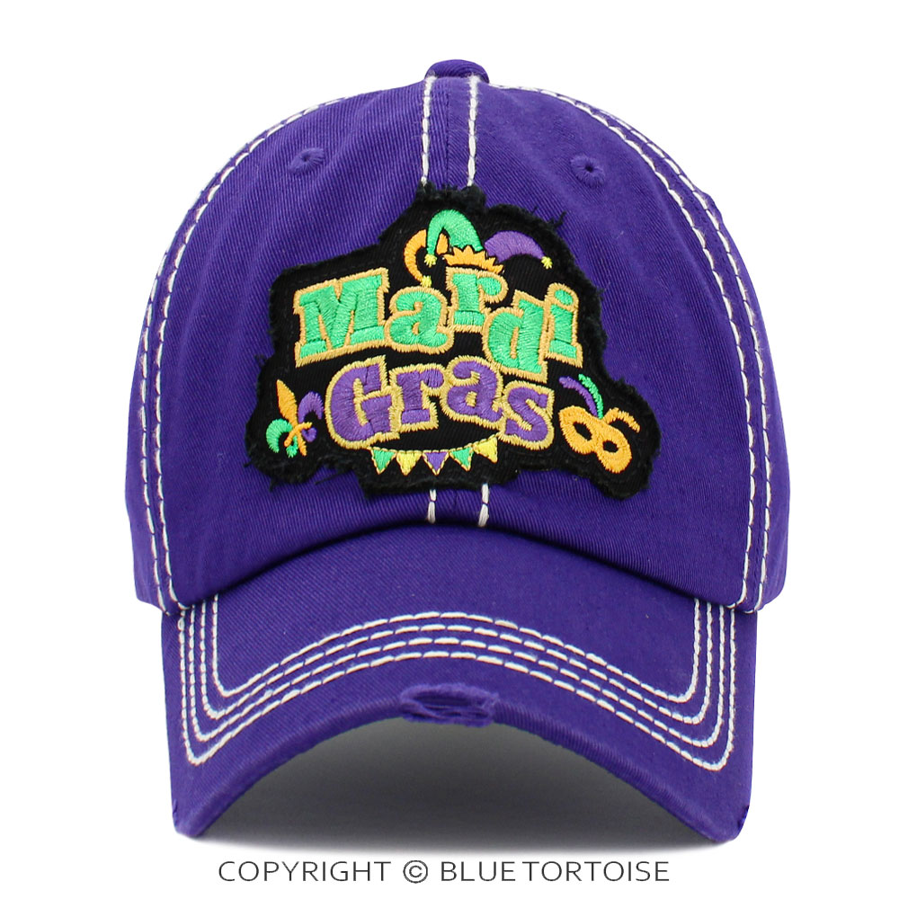 Mardi Gras Washed Vintage Ball Cap