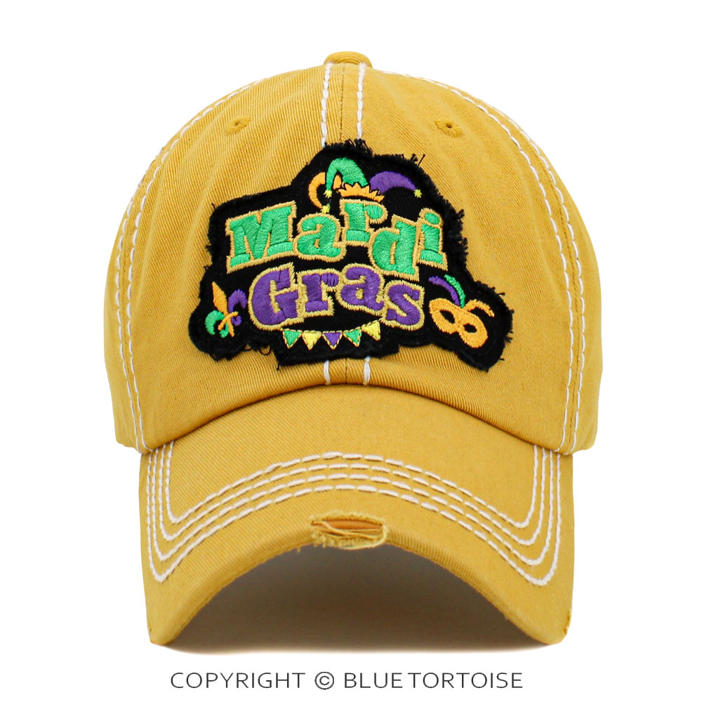 Mardi Gras Washed Vintage Ball Cap
