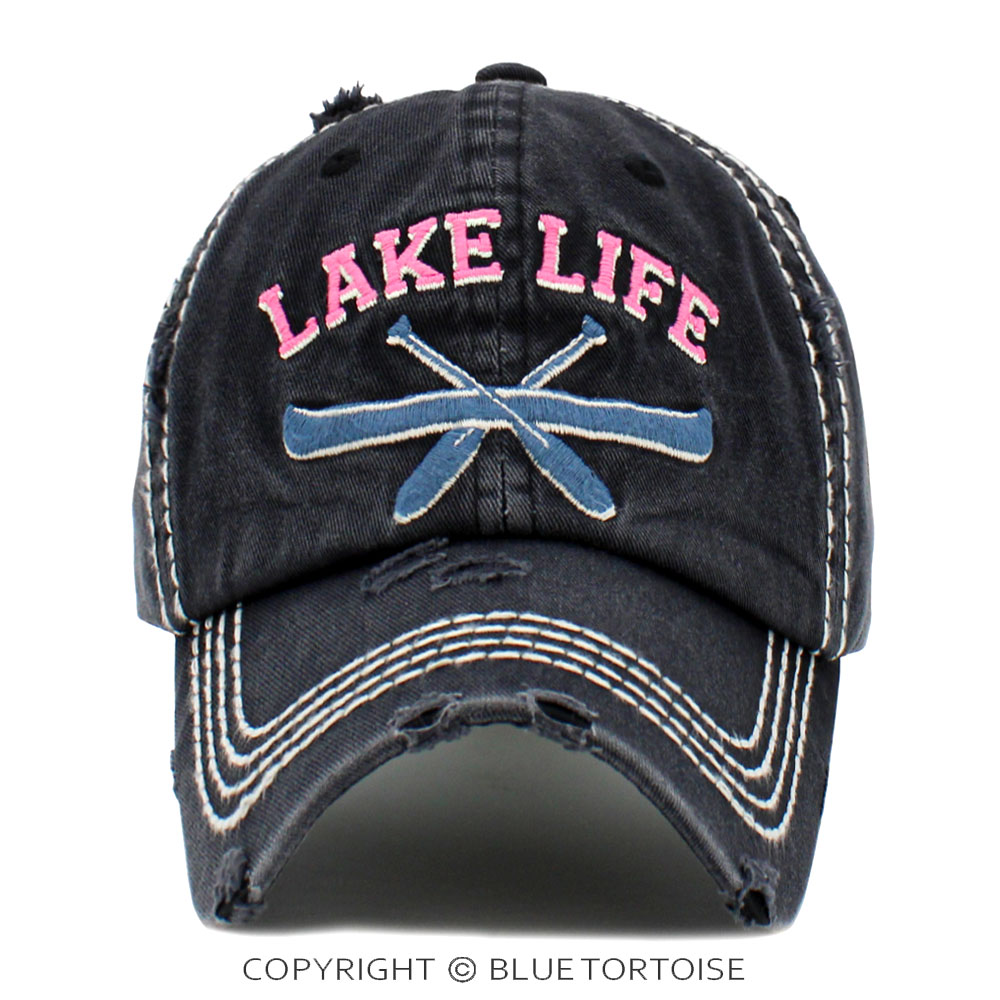 "Lake Life" Washed Vintage Ball Cap